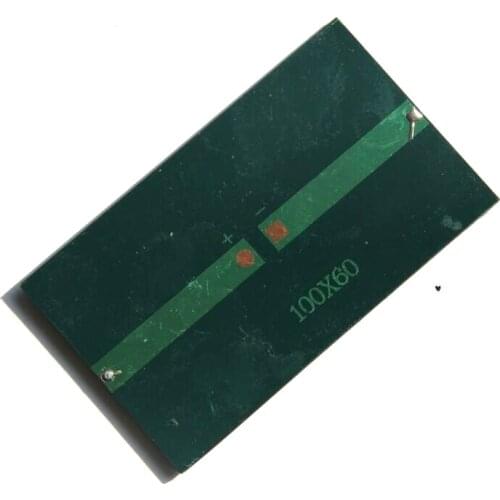 0.75W 5V 150MA Mini Solar Cell DIY Solar Panel Charger For 3.7V Battery Education Toy 100*60MM Epoxy Polycrystalline