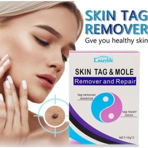 10ML Skin Tag Remover+10ML Wart Repair Liquid Genital Wart Treatment Instant Removal Mole&Papillomas Foot Corn Repair Tool