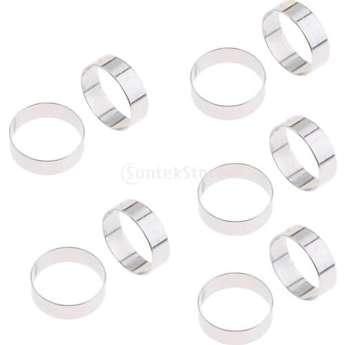 10 Pcs Stylish Stainless Steel Winding Check Silver Fishing Rod Building Repair DIY Crafts Component