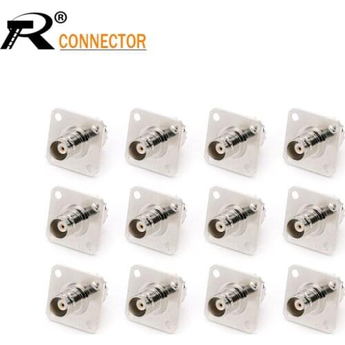 12/50/100pcs BNC Female Jack to UHF Female Jack SO239 4 Hole Flange Panel Mount Connector RF Coaxial Cable Solder Adapter
