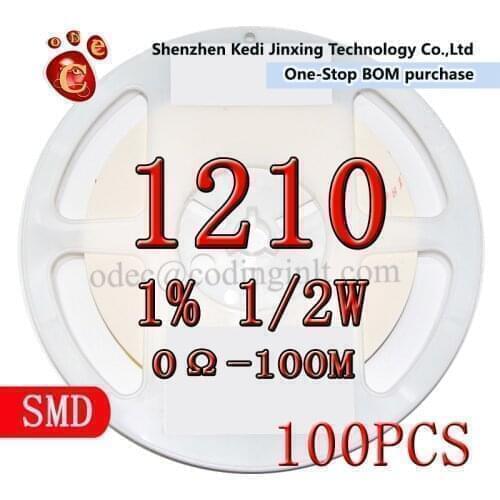 1210 1% 100pcs 10R 11R 12R 13R 15R 16R 18R 20R 22R 24R 27R 30R 33R 36R 39R 43R 47R 51R 56R 62R 68R 75R 82R 91R 3225