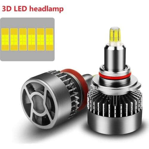 2pcs 36 CSP H1 H3 H7 LED Bulb H8 H11 9005 HB3 9006 HB4 Canbus 3D 360 Degree Car Headlight 12000LM Auto Fog Lights Turbo Led H7