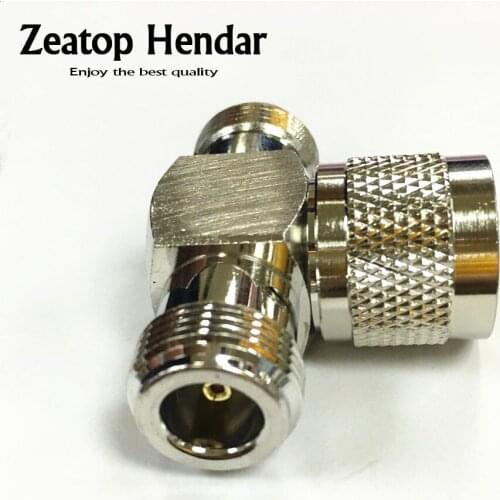 5Pcs Brass N Male Plug to 2X N Female Jack 3 Way T Type Splitter RF Coax Adapter Connector High Quality