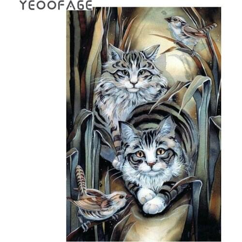 5D DIY diamond embroidery Sparrows and cats diamond painting Cross Stitch kits full square Rhinestone mosaic home decoration