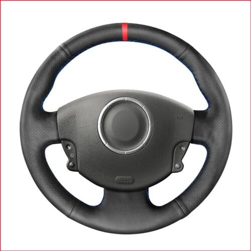 Artificial Leather Red Marker Steering Wheel Cover for Renault Megane 2 Scenic 2 Grand Scenic Kangoo 2
