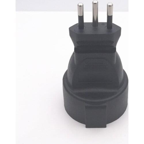 Black AC Power Brazil Plug Wall Brazil 3 Pin to EU Travel Power Adapter For Home Travel Use