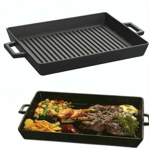 Cast iron Grill Pan 26x32 Metal Handle