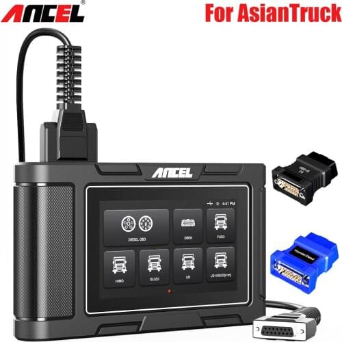 ANCEL HD3200 All System For Asian Truck Diagnostic Tool DPF Regeneration Oil Print Data Heavy Duty Truck OBD2 Automotive Scanner