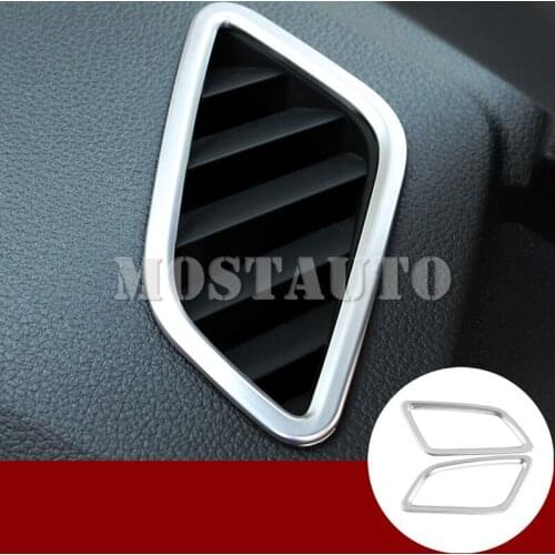 For Audi A4 S4 Stainless Dashboard Side Air Vent Outlet Cover Trim 2016-2021 2pcs Car Accessories Interior Car Decor Car Trim