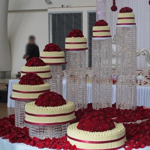 DZ7pcs Acrylic Cupcake Cake Round Cupcake Holder Stand for Wedding Birthday Party Christmas Decor Cake Display Stands