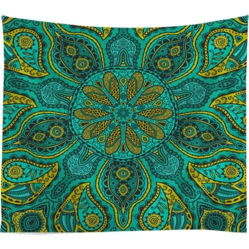 Dreamlike Mandala Tapestry Wall Hanging Sandy Beach Throw Rug Blanket Camping Tent Travel Mattress Bohemian Sleeping Pad