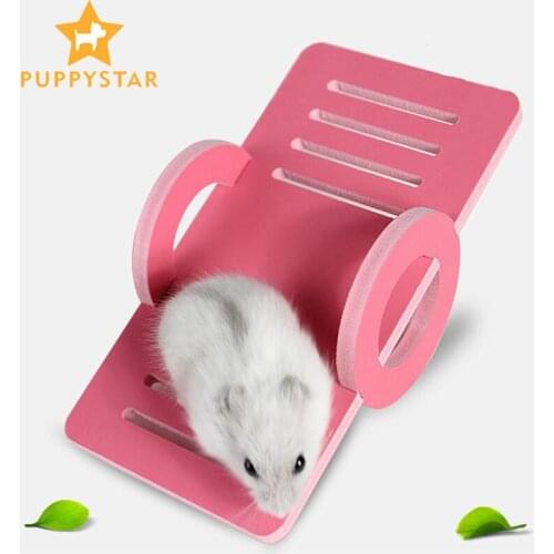 Solid Wood Seesaw Hamster Toys Small Pet Toy Guinea Pig Cavies Rats Toys Pet Play Games Goods For Hamster Pet Accessories ZG0002