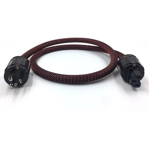 HIFI AC Power Cable US Schuko Power line Schuko Power Cord CD amplifier amp US Power Plug Cable