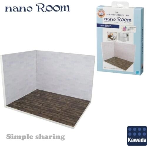 Kawada Nano Room Handmade Mini Furniture Wall And Floor Set NRL-014 DIY Wooden Fabric Assembly Nanoroom