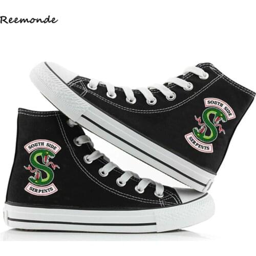 South Side Serpents Riverdale Shoes Southside Printed High Canvas Shoes Casual Leisure Sneakers Shoes Riverdale Serpents Women