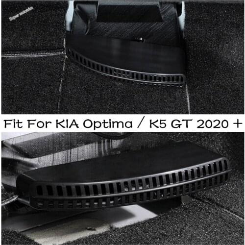 Lapetus Car Seat Bottom AC Air Vent Protection Cover Kit Plastic For KIA Optima / K5 GT 2020 2021 Black Interior Accessories