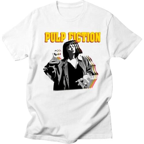 New Fashion Brand Pulp Fiction T Shirt Saint Jules Print T-shirt Summer Tees Tops Streetwear Men Tshirt Streetwear