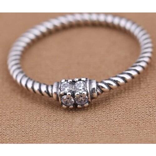 New Arrvial High Quality European Famous Retro And Simple 925 Real Silver Spiral Circle Ring European Style Ring Jewelry