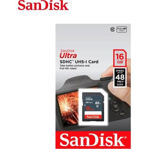 Genuine SanDisk SD Card for Camera 48MB 64GB 32GB 16GB Memory Card Flash Card for Camera Flash Card SDXC SDHC