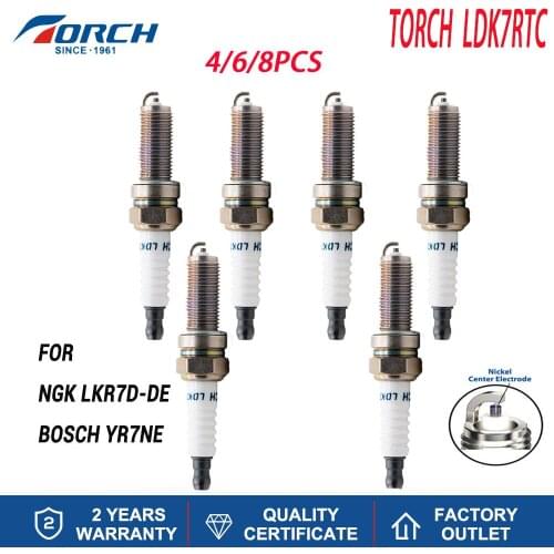 Hot Sale Automobiles Ignition Original Spark Plug TORCH LDK7RTC Replace for NGK LKR7D-DE BOSCH YR7NE Engines Components