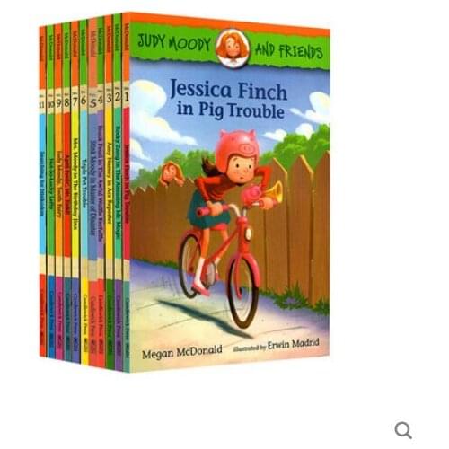 6-10 year 11 book/set Judy Moody And Friends Childrens English color picture books stories chapters books English comic books
