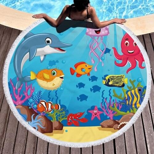 Underwater world scenery Pareo beach luxury beach towel Beach cover up Towel beach Bath towel Beach mat microfiber towel Towels