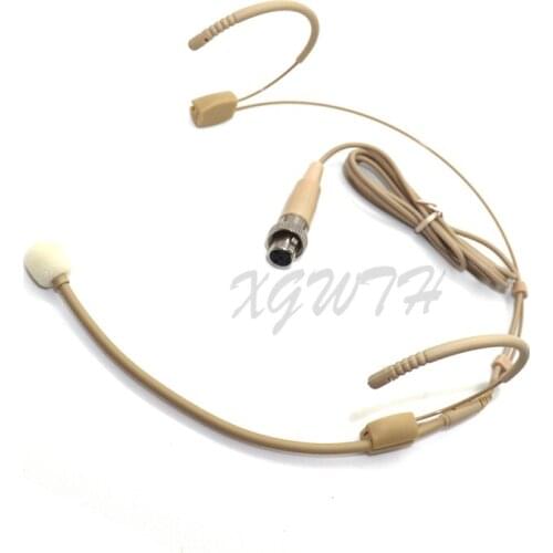 Xgwth Wired Headset Condenser Omnidirectional Mic Headworn Mic For Wireless Mipro Body-Pack Transmitter Mini XLR 4Pin lock