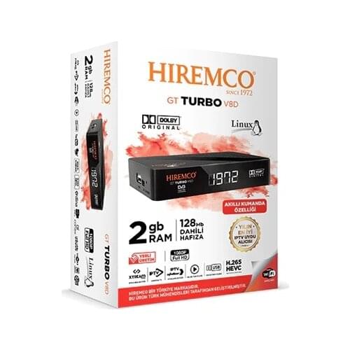 Hiremco Gt Turbo V8D Smart Tv Remote Control, Türkvod Built-In Wifi