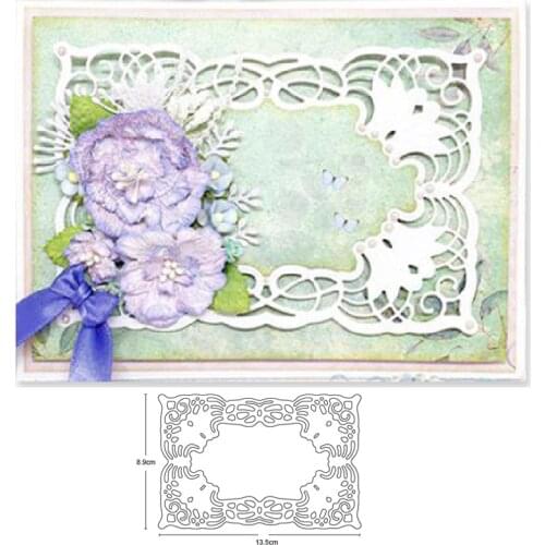 Frame Background Metal Cutting Dies Stencil for DIY Scrapbooking Album Embossing Paper Cards Decoratve Crafts Die Cuts