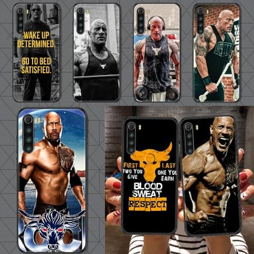 The Rock Dwayne Johnson Phone case For Xiaomi Redmi Note 7 7A 8 8T 9 9A 9S 10 K30 Pro Ultra black art bumper 3D funda silicone