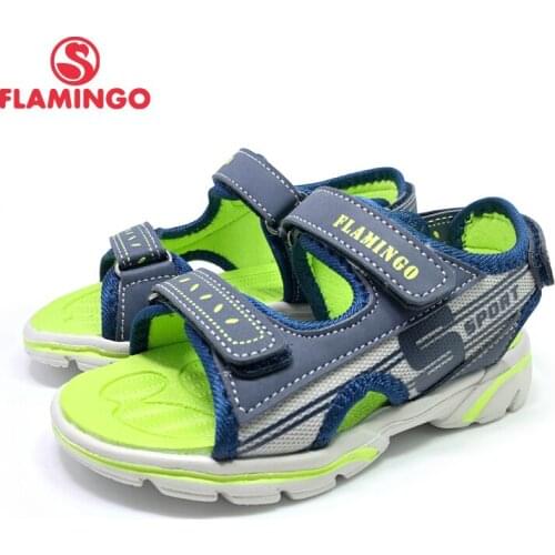 FLAMINGO size 27-32 Boys Summer Orthopedic Sandals Kids Beach Flat Sandals Causal Kids Soft Shoes New
