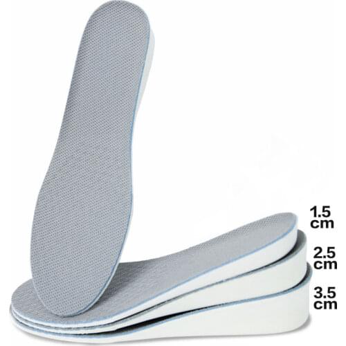 Height increase insoles for men/women 1.5/2.5/3.5 cm up invisiable arch support orthopedic insoles shock absorption EVA Material