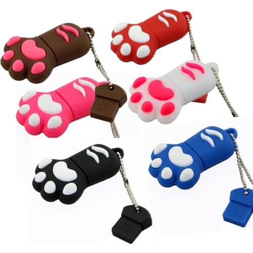 Usb Flash Drive 64GB Cute Cartoon Cat Paw Pen Drive 4G 8GB 16GB 32GB 64GB Usb Stick High Speed Pendrive High Quality Thumb Drive