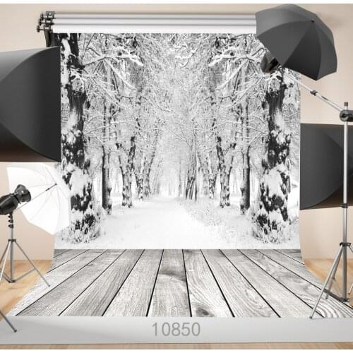 Snowing Forest Photography Backgrounds Christmas Baby Shower Portrait Birthday Party Photoshoot Backdrops Vinyl 3D