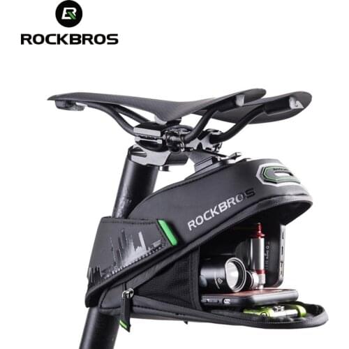 ROCKBROS Rainproof Bicycle Bag Shockproof Bike Saddle Bag For Refletive Rear Large Capatity Seatpost MTB Bike Bag Accessories