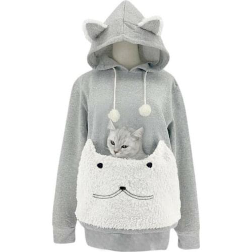 Womens Hoodie Sweatshirt Hooded Sweater Coat Pullover Long Sleeve Lovely Fashion Jumper Tops