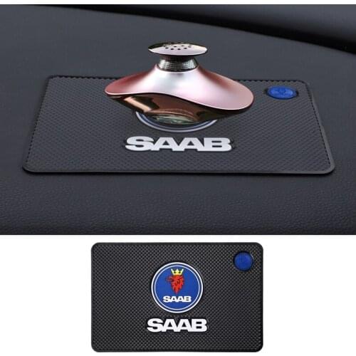 1Pcs PVC Car Dashboard Anti-Slip Mat Auto Logo Accessories For SAAB 9-4X 9-7X 9-3 9-5 9-2X 9-X 9000 900 600 99 97 Monster GT750