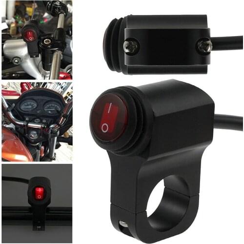 12V 10A Motorcycle Off Switch Aluminum-alloy Black Universal Car Accessories Waterproof Handlebar Headlight Fog Spot light On