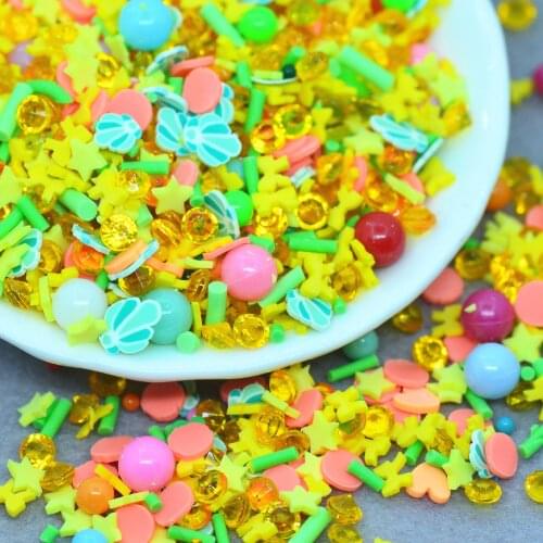 20 Gram Yellow Party Color Deco Sprinkles Polymer Clay Mixed Scrapbook Confetti Card Making Supplies-Not Edible