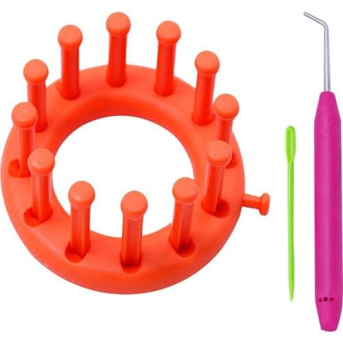 3PCS DIY Knitted Tool Circular Knitter Knitting Loom Needle Hook Sweater Hat Wool Making Craft Tool Round Knit Loom