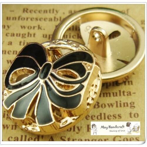 40Pcs/Lot,18mm/23mm High Quality Butterfly Drip Hollow Button Metal Buttons for Overcoat/Sweater Shank Button Mixed Buckle