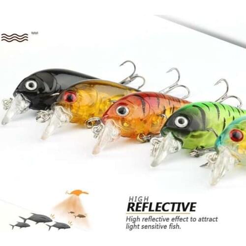 5/8pcs Mixed Colors Fishing Lure Set Minnow Baits Kit Wobbler Crank Baits Treble Hooks Fishing Tackle Artificial Hard Bait