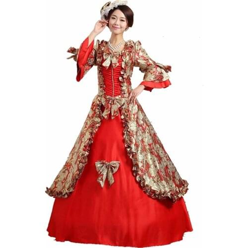Rococo Baroque Marie Antoinette Ball Dresses 18th Century Renaissance Historical Period Victorian Dress Gown for Women