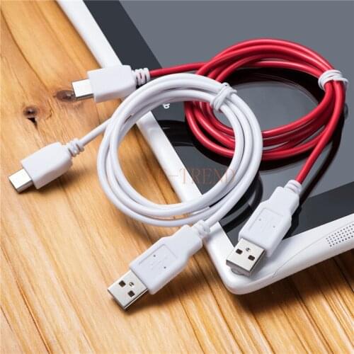 DHL 100PCS Portable 1M 3FT 6.5ft 2M USB Date Cable Cord Charger Charging USB data cable for Nabi DreamTab Kids Tablet Red