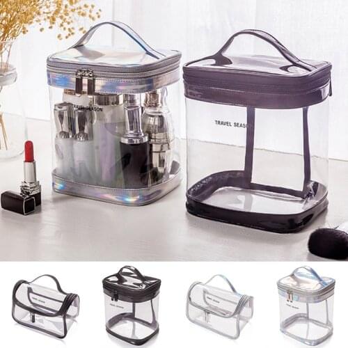 Travel waterproof transparent cosmetic bag multifunctional anti-wrinkle and odor-free PVC toiletry storage bag