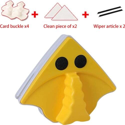 Double Side Magnetic Window Glass Cleaner Brush Window Magnetic Glass Wipe Brush With Anti-Drop Rope For Home Cleaning Tool