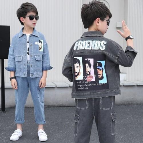 IENENS Kids Baby Boys Girls Denim Clothing Sets Jacket + Jeans Child Outfits Suits Children Clothes Wears