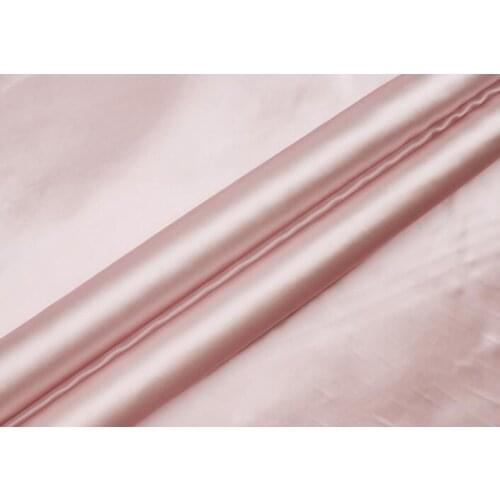 Howmay 100% pure silk fabric satin 16.5m/m 114cm 45" light pink 16# color for scarf womens dress bedding sheet pillowcase
