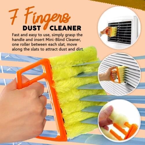 Blind Cleaning Tool Mini Hand-Held Dirt Cleaning Venetian Blind Brush Window Air Conditioner Duster EIG88