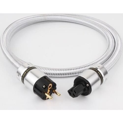 High Quality OFC Power Plug cord HIFI audio Schuko AC power cable hi-end EU power cord cable with EU gold plated power plug
